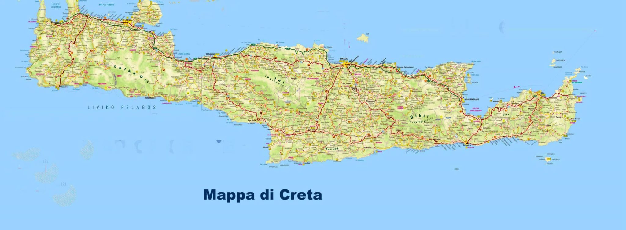 Mappa Creta Cartina Creta